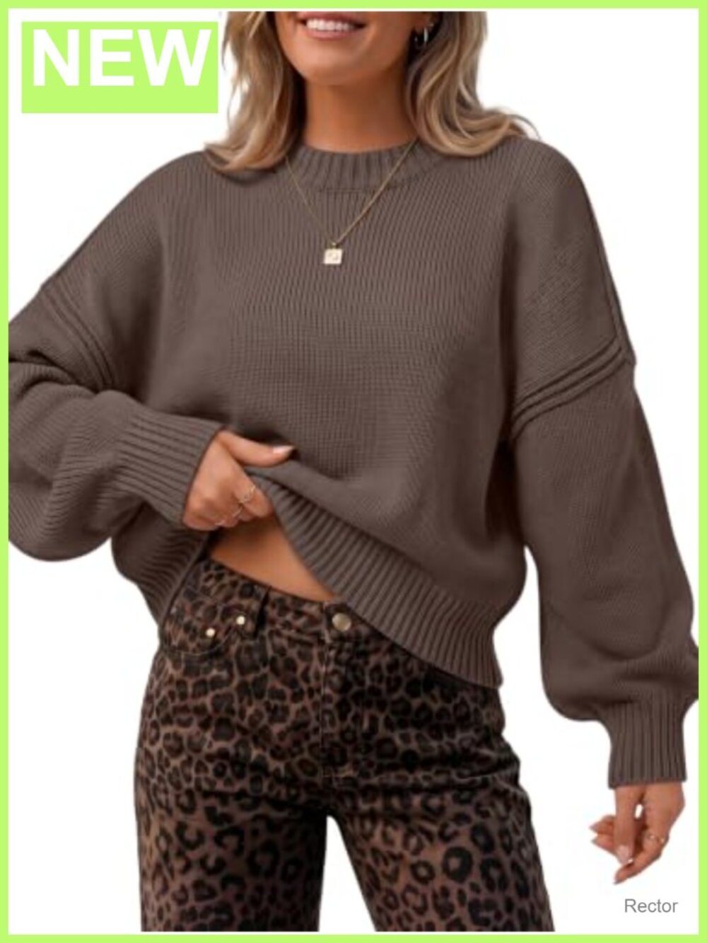 Oversized Cropped Batwing Knit Sweater 60% Cotton Soft